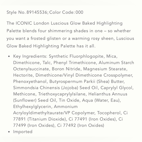 LAST 1! ICONIC London Luscious Glow Baked Face Highlighter Palette 🌟NEW IN BOX - Picture 3 of 3